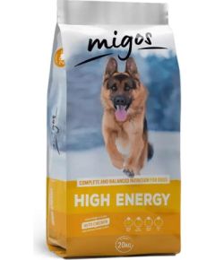 Hurtownia Karm MIGOS High Energy Chicken - dry dog food - 20kg Suņu barība