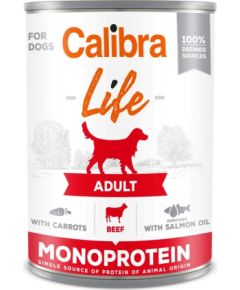 CALIBRA Adult Beef with carrots - wet dog food - 400g Suņu barība