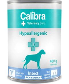 CALIBRA VD Dog Hypoallergenic Insect&Salmon - wet dog food - 400g Suņu barība