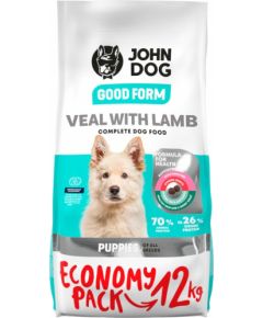 JOHN DOG Good Form Puppy Veal with lamb - dry dog food - 12 kg Suņu barība