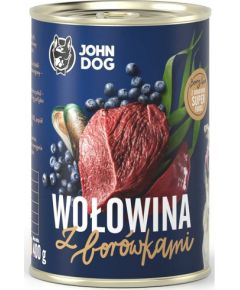 John Dog BERRY Adult wołowina z borówkami 400g Suņu barība