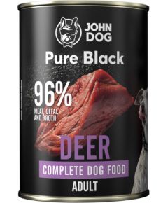 John Dog Pure Black dorosły jeleń karma mokra dla psa 400g Suņu barība