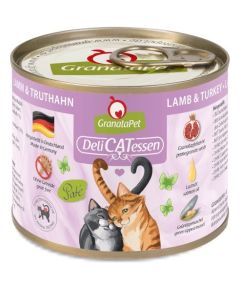 Fox4pets GRANATAPET DeliCATessen Lamb and turkey - wet cat food - 200g Kaķu konservi