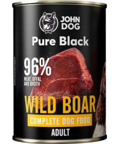 John Dog Pure Black dorosły dzik karma mokra dla psa 400g Suņu barība