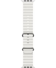 iWear   S1 Grooved Soft Silicone 20mm strap for Apple Watch 49mm / 45mm / 44mm / 42mm White Smart-Watch aksesuāri