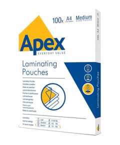 Laminēšanas plēve Fellowes APEX 100gab Glossy A4 Medium Ламинирующее оборудование