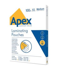 Laminēšanas plēve Fellowes APEX 100gab Glossy A3 Medium Ламинирующее оборудование