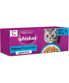 Whiskas Rybne przysmaki w galaretce mokra karma dla kota 80x85g Консервы кошек