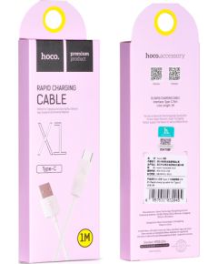 USB cable Hoco X1 Type-C 1.0m white Data USB kabeļi