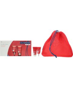 Set Clarins: Men, Organic Red Ginseng, Revitalizing, Day & Night, Gel, For Face, 2 ml *Sample + Men, Energising, Eye Gel, 3 ml Dāvanu komplekti