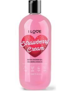I Love, Strawberries & Cream, Hydrating, Shower Gel, For All Skin Types, 750 ml Гели для душа для тела