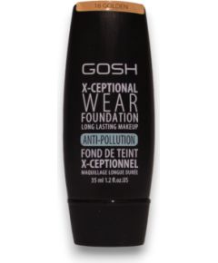 Gosh, X-Ceptional Wear, Vitamin E, Long Lasting, Cream Foundation, 16, Golden, 30 ml Dekoratīvā kosmētika