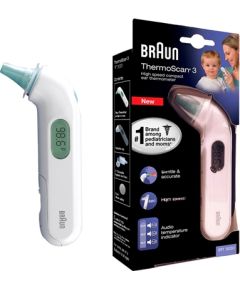 Braun Thermoscan 3 Infrared Ear Thermometer IRT3030 Memory function, Measurement time 1 s, White