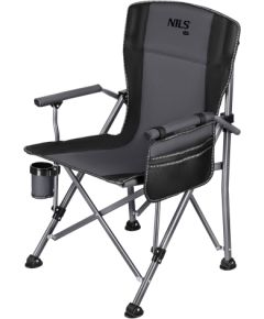 NC3309 SALOKAMAIS ZVEJAS KRĒSLS PELKS-MELNS NILS CAMP Tūrisma krēsli