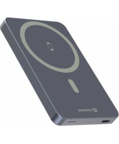 Swissten FUSION Power Bank Универсальный Внешний Аккумулятор MagSafe / Apple Watch / 5000 мАч Серебристый Power-банки