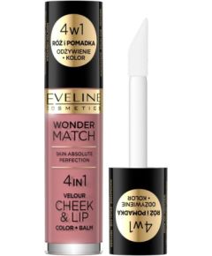 Eveline Cosmetics, Wonder Match 4in1, Lip & Cheek Balm 2-In-1, 02, 4.5 ml Помады, блески, бальзамы