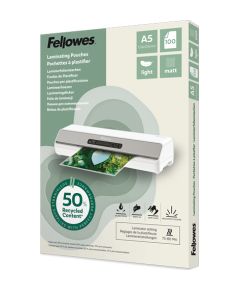Laminēšanas plēves Fellowes Eco 100gab Matte A5 Ламинирующее оборудование