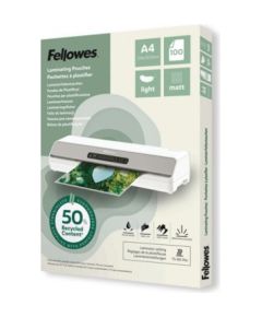 Laminēšanas plēves Fellowes Eco100gab Matte A4 Ламинирующее оборудование