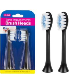 Końcówka ProMedix Zestaw zapasowych szczoteczek do PR-740, 2 szt. czarne (PR-745 B) Насадки для электрических зубных щеток