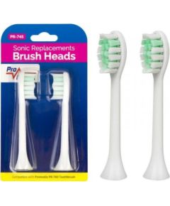 Końcówka ProMedix Zestaw zapasowych szczoteczek do PR-740, 2 szt. białe (PR-745 W) Насадки для электрических зубных щеток