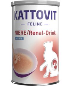 KATTOVIT Feline Niere Renal drink Duck - cat treats - 135ml Kaķu sausā barība