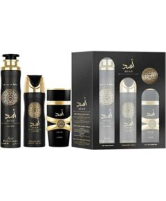 Lattafa Asad Dárková sada EDP 100 ml, deospray 200 ml a osvěžovač vzduchu 300 ml 100ml Dāvanu komplekti