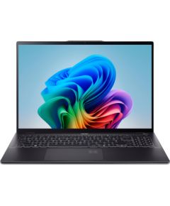 Notebook ACER Swift Swift 16 AI OLED CPU Intel Core Ultra 5 226V 2.1 GHz 16 " 2880x1800 pixels RAM 16 GB LPDDR5x-SDRAM SSD 512 GB On-board graphics Yes Keyboard language English OS installed Windows 11 Home Colour Black Weight 1.46 KG NX.J3ZEL.005 Ноутбуки