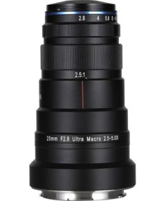 Laowa 25mm f/2.8 2.5-5X Ultra Macro Lens, L-Mount pilna kadra objektīvs Objektīvi