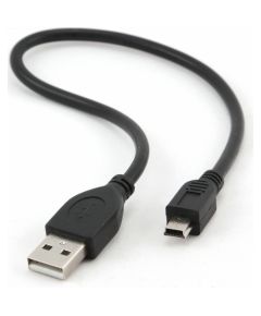 Kabelis Gembird USB Male - MiniUSB Male 0.3m Black Data USB kabeļi