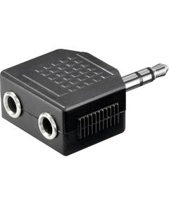 Goobay Headphone AUX adapter; 3.5 mm jack 1-to-2 Dažādi vadi