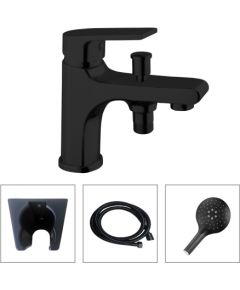 Смеситель для ванны Vento Monza с душевым гарнитуром черный матовый Крупная бытовая техника