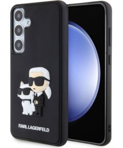 Karl Lagerfeld -  Karl Lagerfeld 3D Rubber Karl and Choupette Case for Samsung Galaxy S24+ Black Чехлы - альтернативные