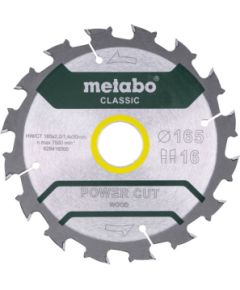 Griešanas disks kokam Metabo 628416000; 165x30 mm; Z16; 5° Zāģripas