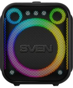 SVEN PS-880, black, power output 110W (RMS), TWS, Bluetooth, FM, USB, microSD, LED-display, lithium battery Bezvadu skaļruņi
