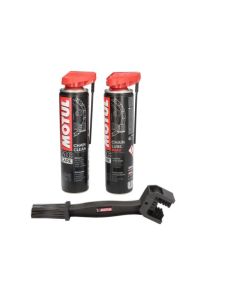 MOTUL Chain Care Kit C1C2 800ml Ķēžu tīrītājs,eļļa,birste Motoķīmija un smērvielas