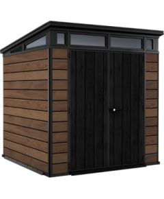 Keter Dārza šķūnis Deco Pent 7x7 valrieksta tonis Dārza šķūņi  un uzglabāšana