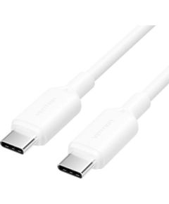 CABLE USB-C TO USB-C/1M WHITE TRCWF VENTION Data USB kabeļi