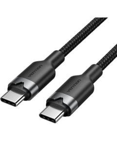 CABLE USB-C TO USB-C/1M BLACK TRDBF VENTION Data USB kabeļi