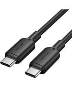 CABLE USB-C TO USB-C/1M BLACK TRCBF VENTION Data USB kabeļi