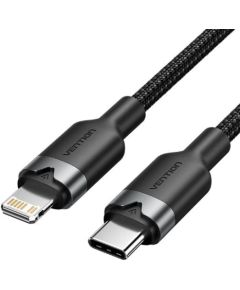 CABLE USB-C TO LIGHTNING/2M BLACK LALBH VENTION Data USB kabeļi