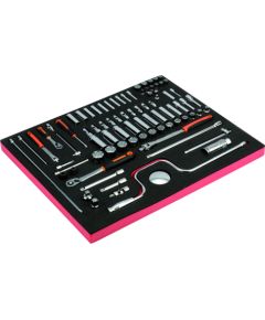 Bahco Sockets and ratchets set 1/4" and 3/8" inch size 82 pcs in a foam Наборы инструментов