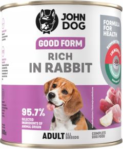 JOHN DOG Good Form Rich in rabbit - wet dog food - 800g Suņu barība
