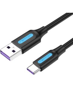 CABLE USB-C TO USB2.0/1M PVC BLACK CORBF VENTION Data USB kabeļi