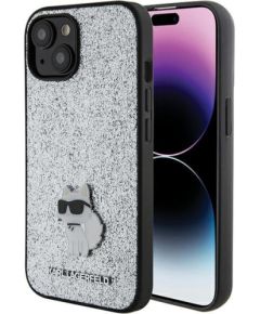 Karl Lagerfeld Fixed Glitter Choupette Logo Metal Pin Защитный Чехол для Apple iPhone 15 Чехлы - альтернативные