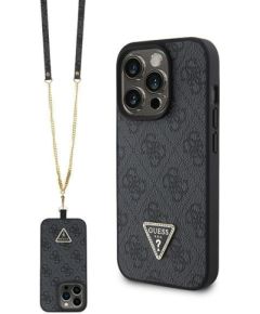 Guess Crossbody 4G Metal Logo Back Case Aizsargapvalks Priekš Apple iPhone 15 Pro Neoriģinālie Maciņi