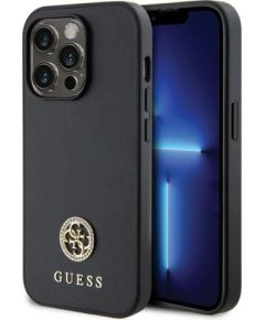 Guess Strass Metal Logo Back Case Aizsargapvalks Priekš Apple iPhone 15 Pro Neoriģinālie Maciņi