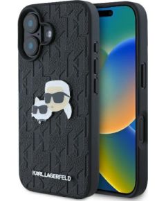 Karl Lagerfeld Monogram Karl&Chaoupette Head Pin Защитный Чехол для Apple iPhone 16 Plus Чехлы - альтернативные