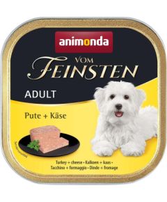 ANIMONDA Vom Feinsten Adult Turkey with cheese - wet dog food - 150g Suņu barība