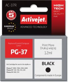 Activejet AC-37R Ink cartridge (replacement for Canon PG-37; Premium; 12 ml; black) Tintes printeru izejmateriāli