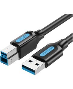 CABLE USB2.0 MALE TO MALE/10M BLACK COQBL VENTION Data USB kabeļi